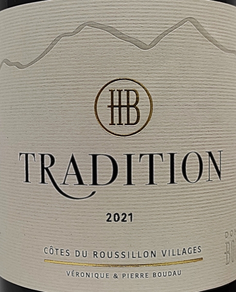 Domaine Boudau Tradition 2021 AC Cotes du Roussillon Villages, Rotwein, trocken, 0,75l